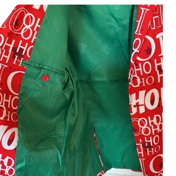 OppoSuits Men's Festive Christmas Holiday Ho Ho Ho Blazer NWOT Size M 38-40 - Picture 7 of 7
